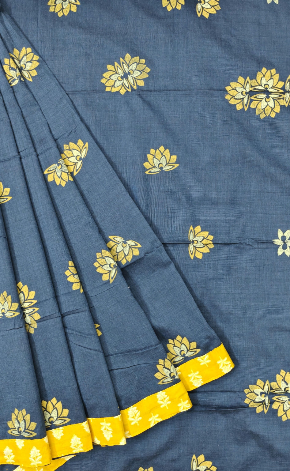Taamara : Block printed khadi cotton saree