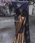 Black and gold party wear saree
