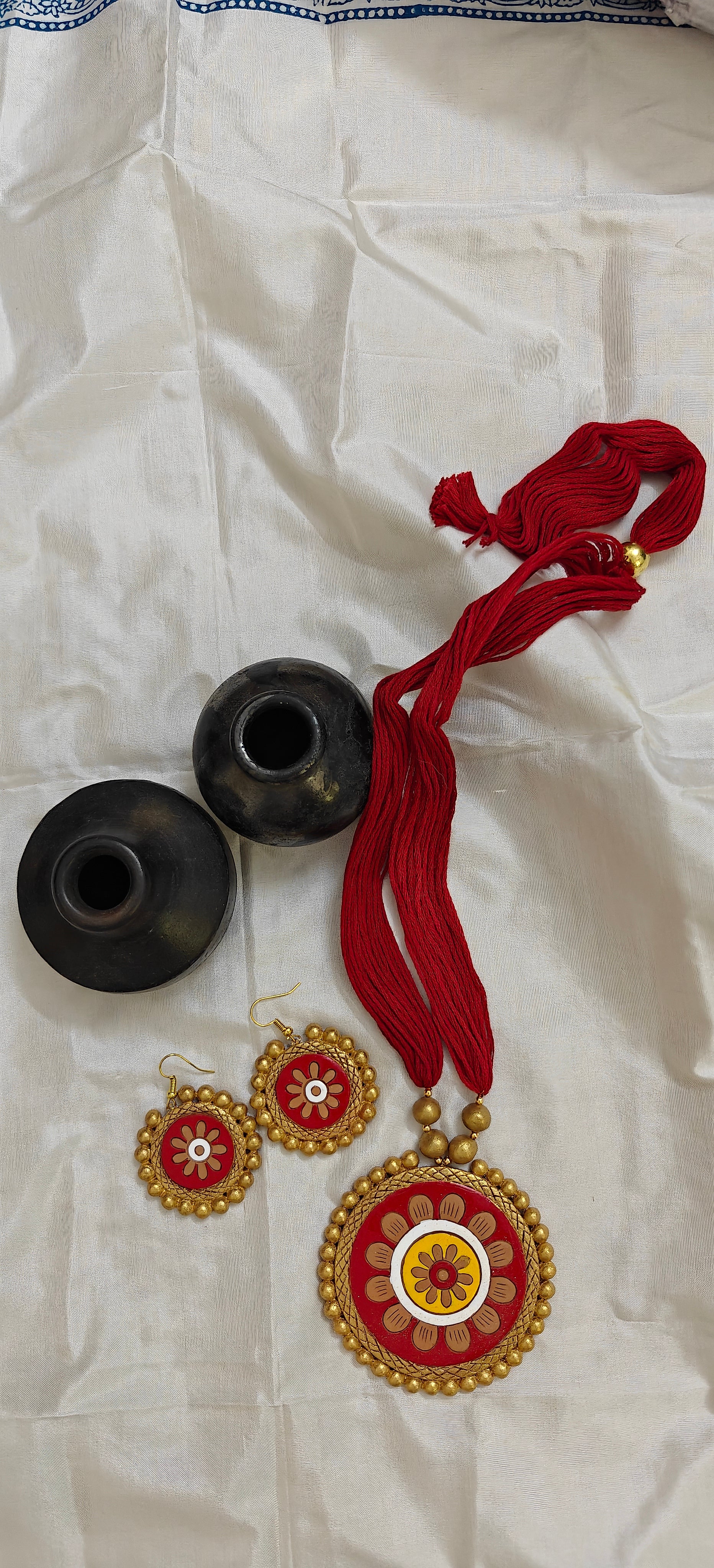 Surya Terracotta jewellery set