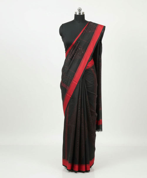 Black party wear saree