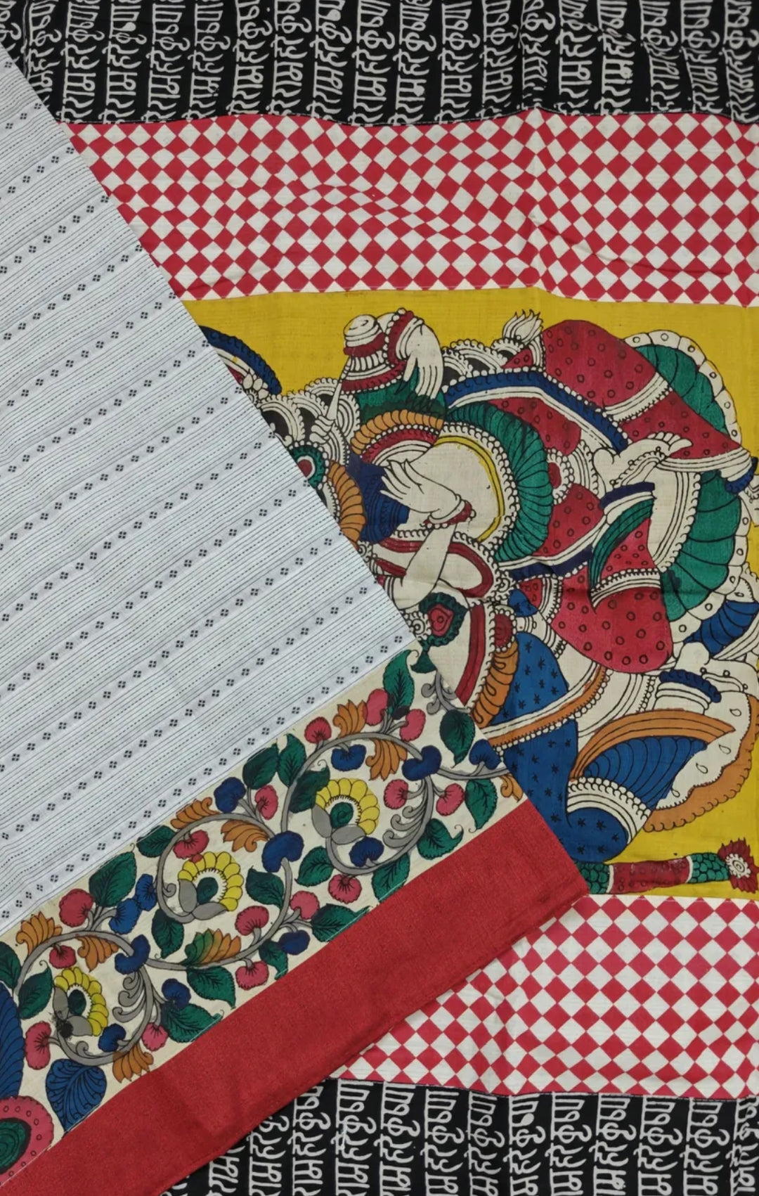 Swetha | Hand painted Kalamkari saree