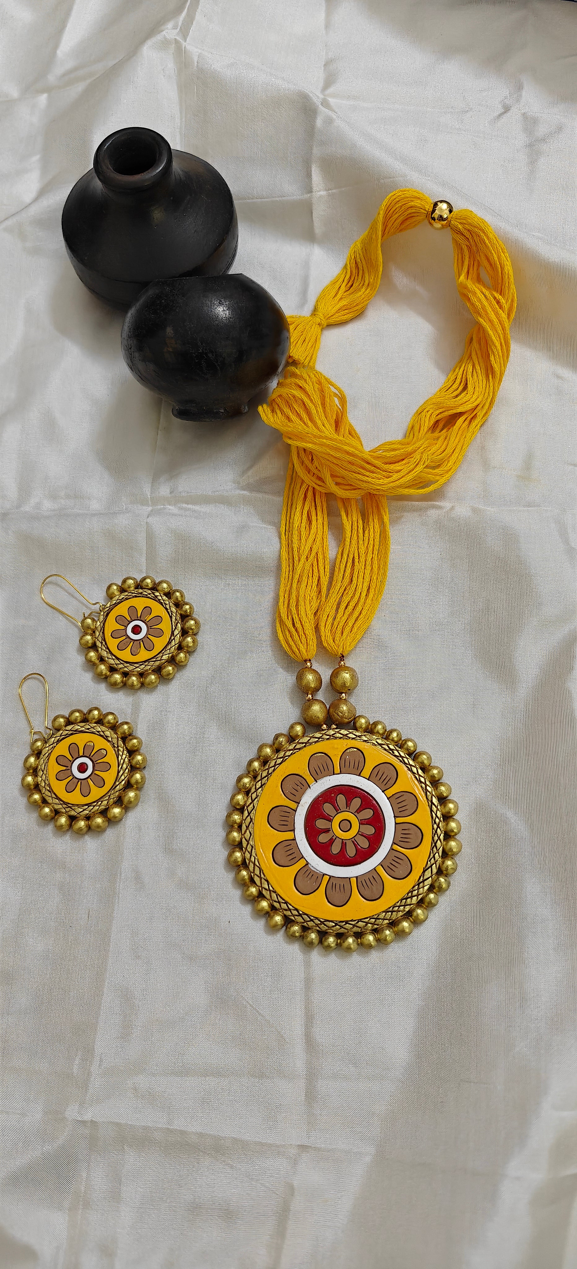 Surya Terracotta jewellery set