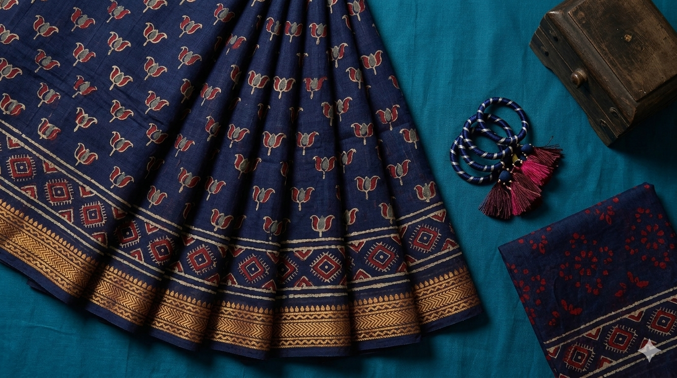 Maheshwari silk cotton saree
