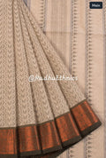 Block printed cotton saree