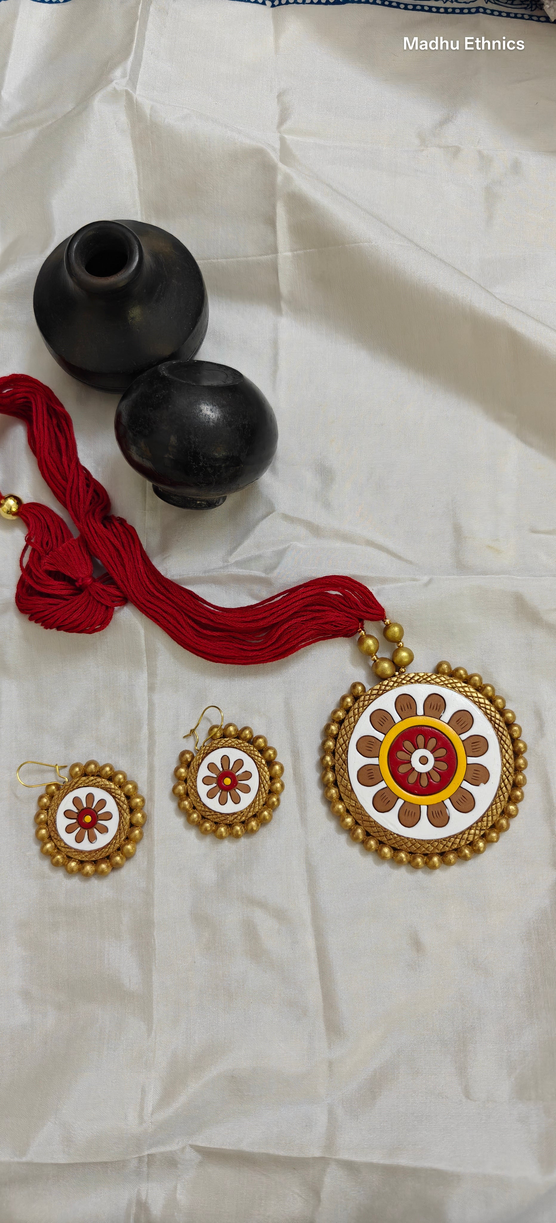 Surya Terracotta jewellery set