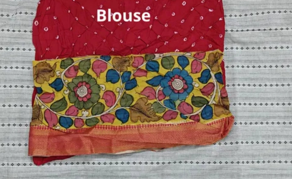 Swetha | Hand painted Kalamkari saree