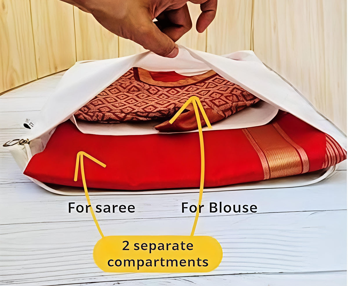 Saree bags with blouse pouch. (Pack of 9)