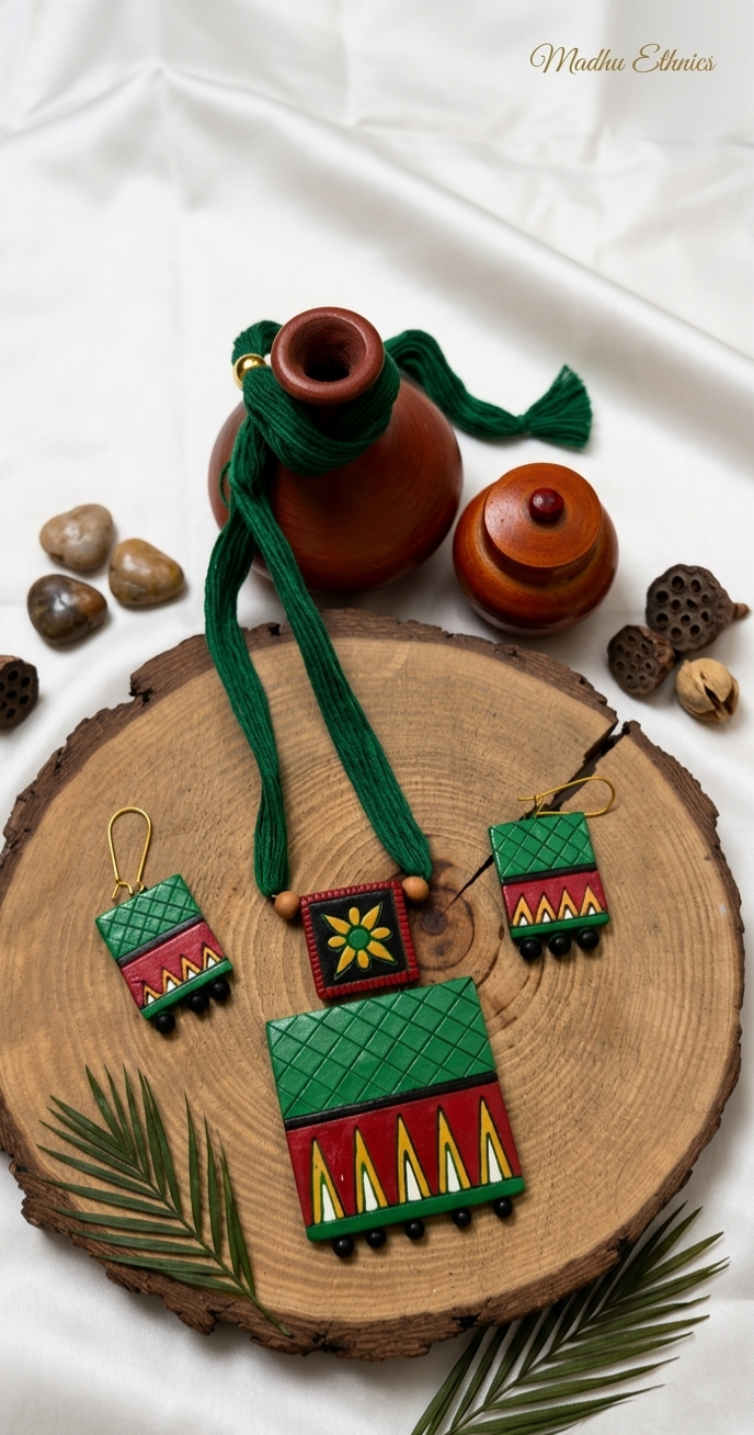 Vibhrāj Terracotta jewellery set