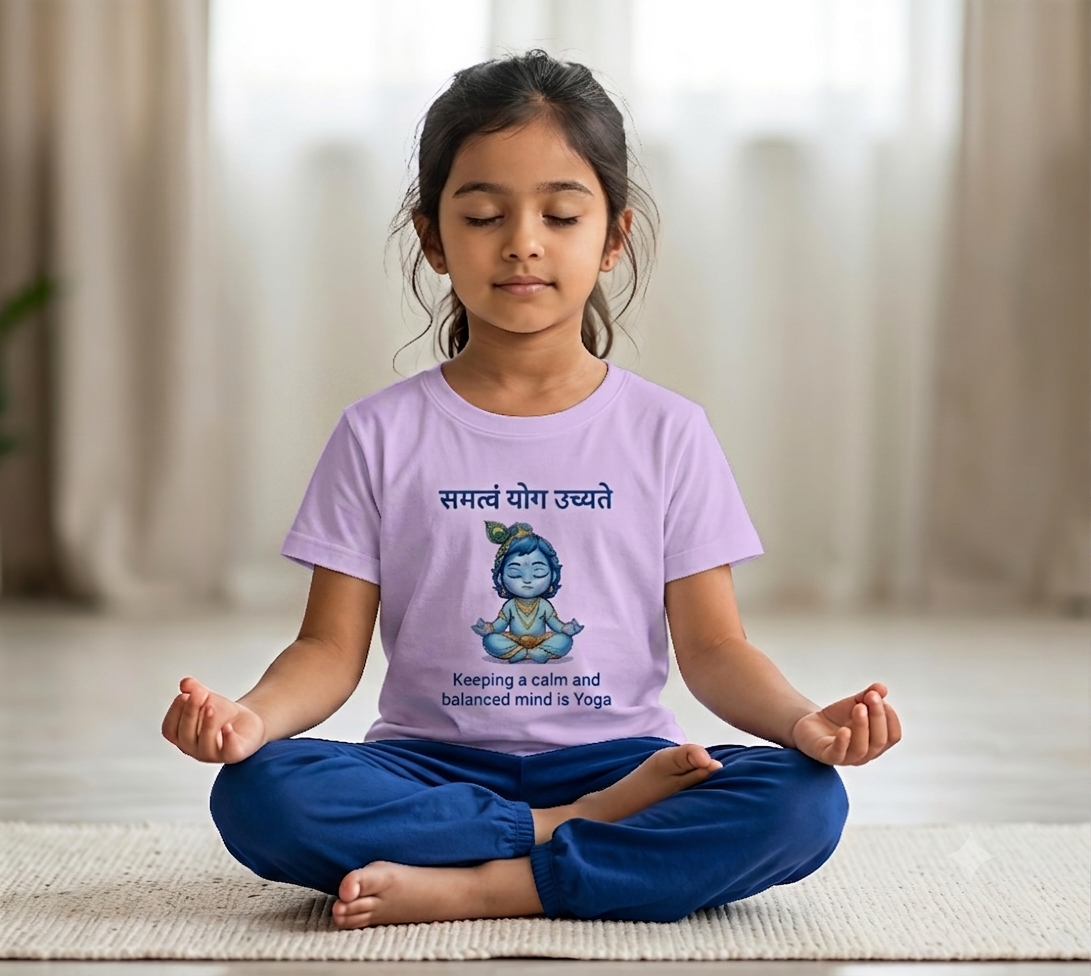Samatvam yoga uchyate_Krishna Janmashtami special tshirts for kids