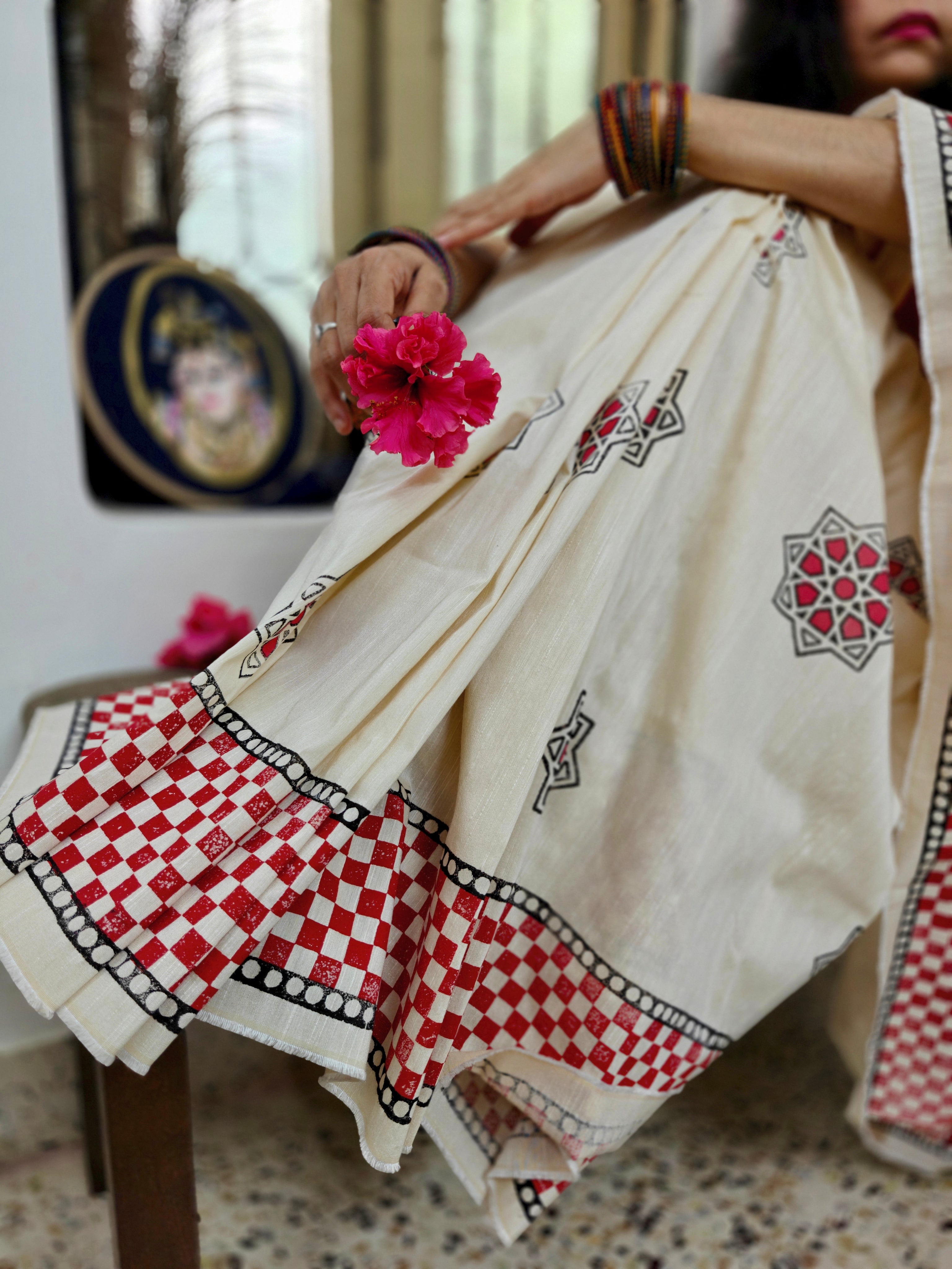 Surabhi: hand painted saree