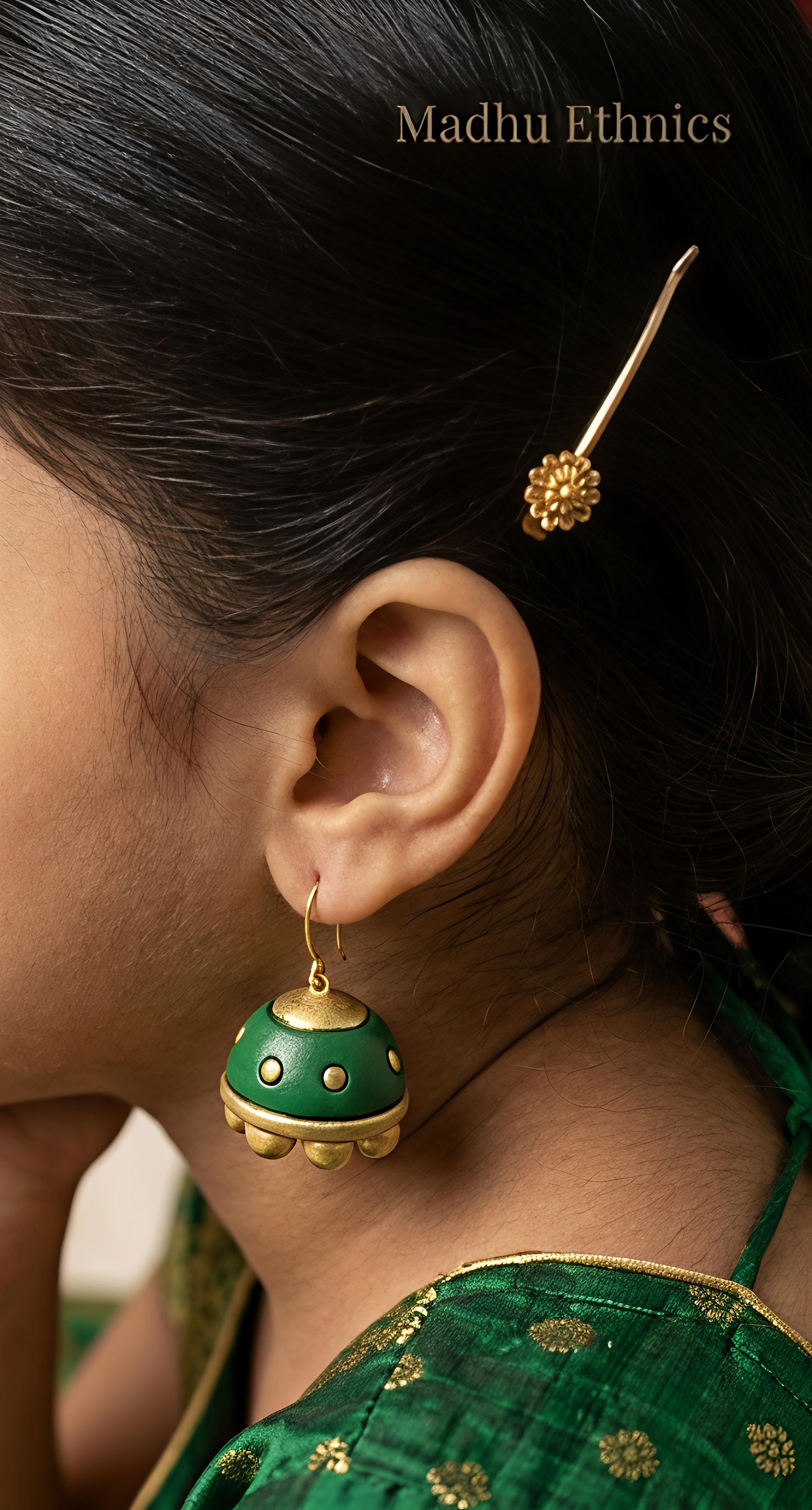 Terracotta Jhumka  _small