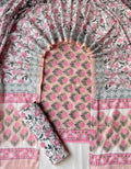Block printed cotton salwar with cotton dupatta