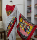 Swetha | Hand painted Kalamkari saree