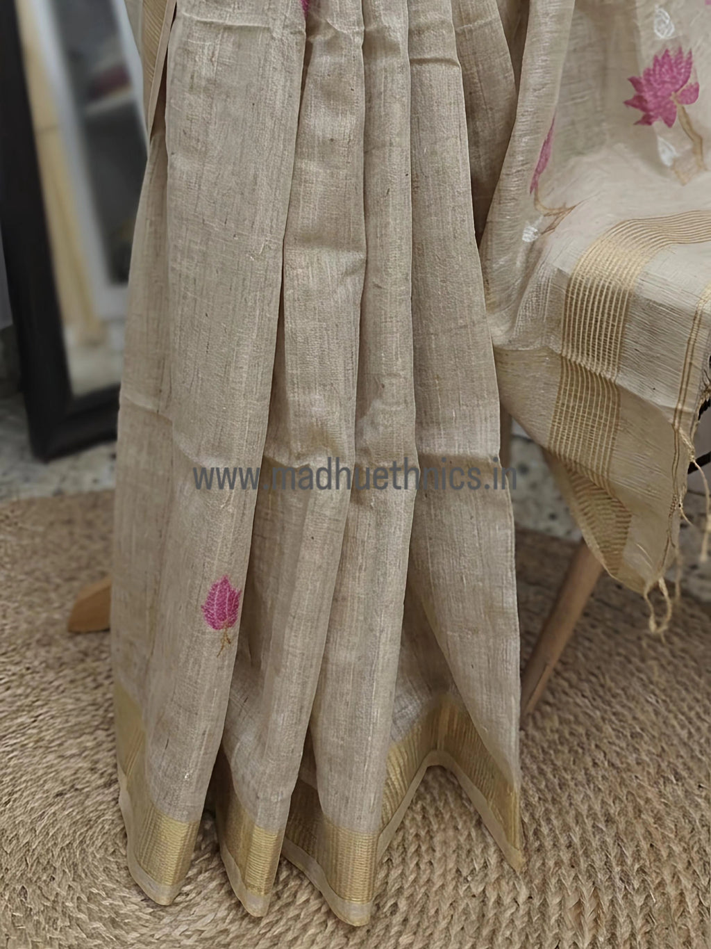 Tissue linen Jamdani saree