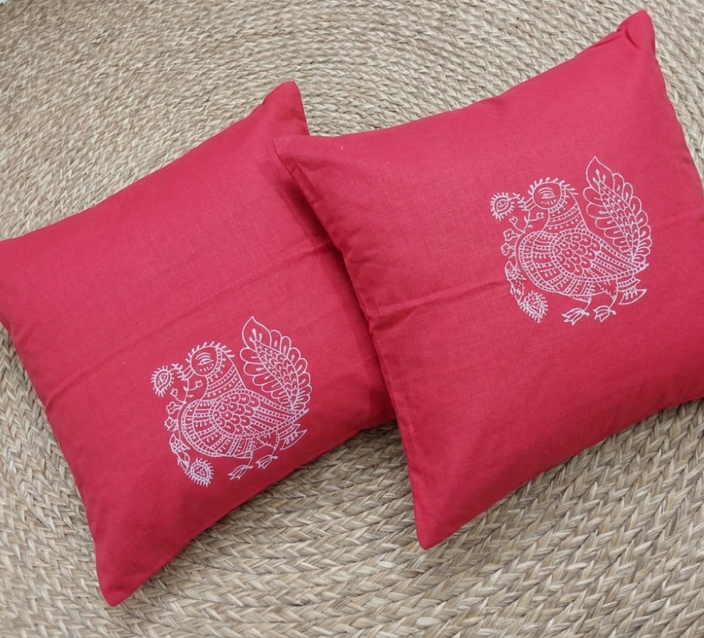 Block printed cushion cover (Set of 2- pack of 5sets)