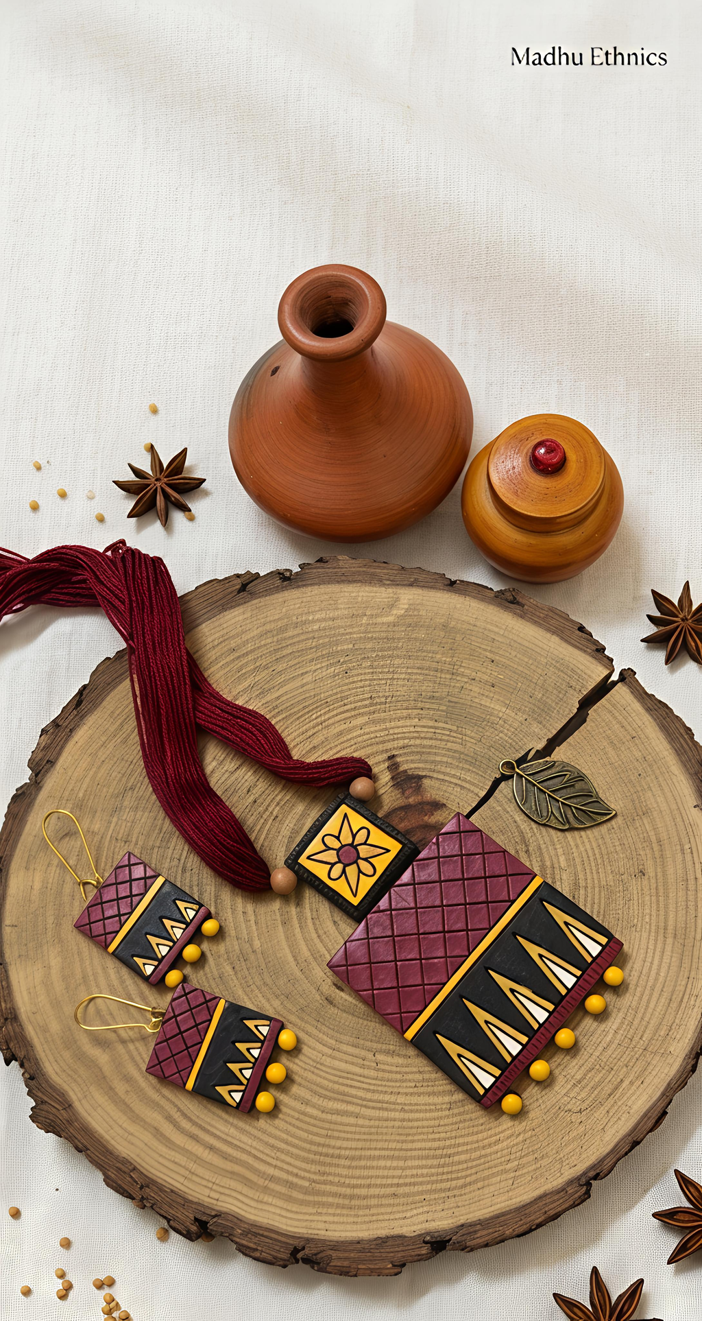 Vibhrāj Terracotta jewellery set