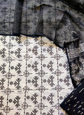 White and black cotton salwar kameez with kota cotton dupatta
