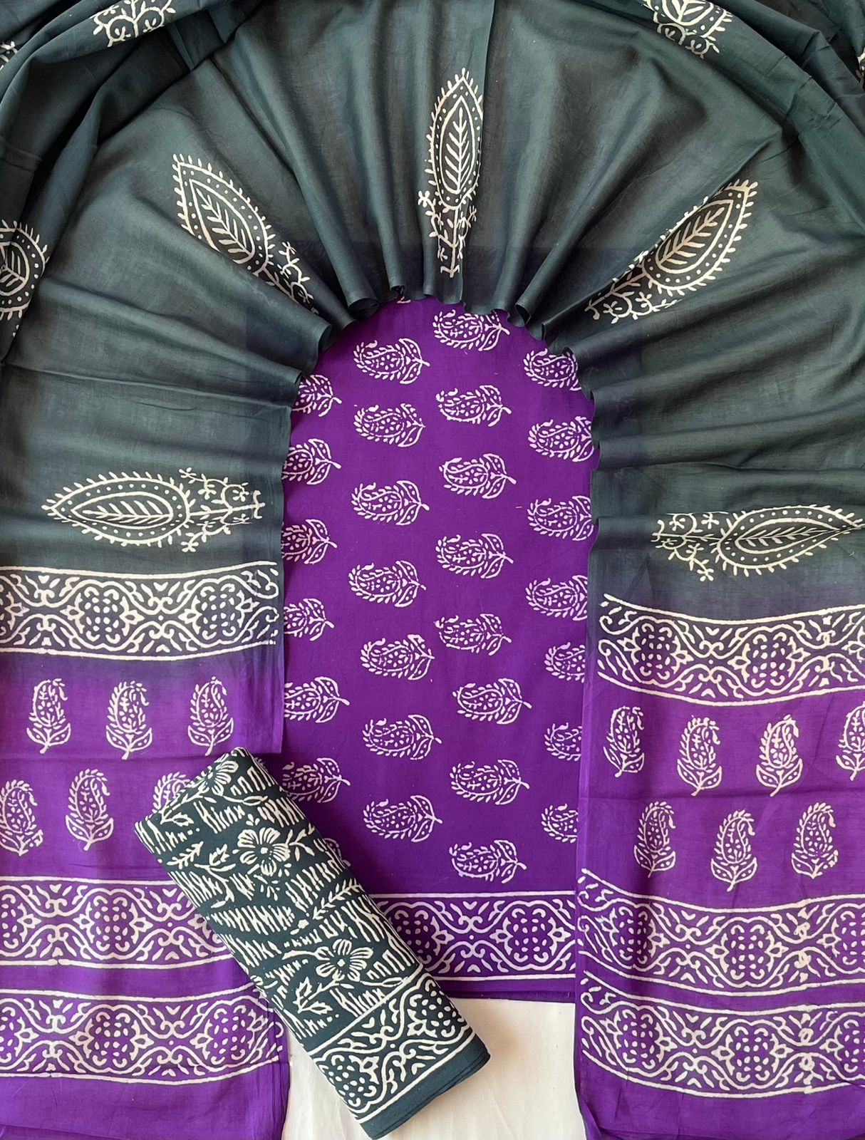 Pretty printed salwar with cotton dupatta