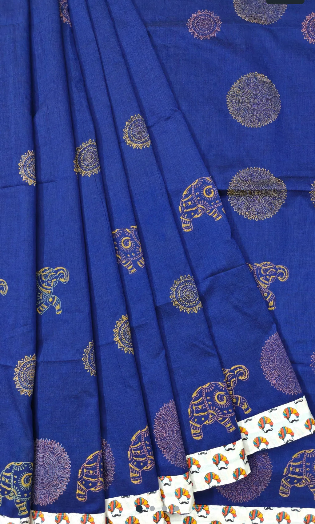 Khadi cotton Dual blouse saree