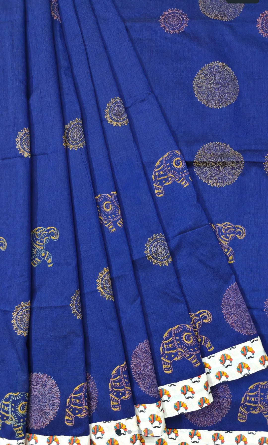 Khadi cotton Dual blouse saree