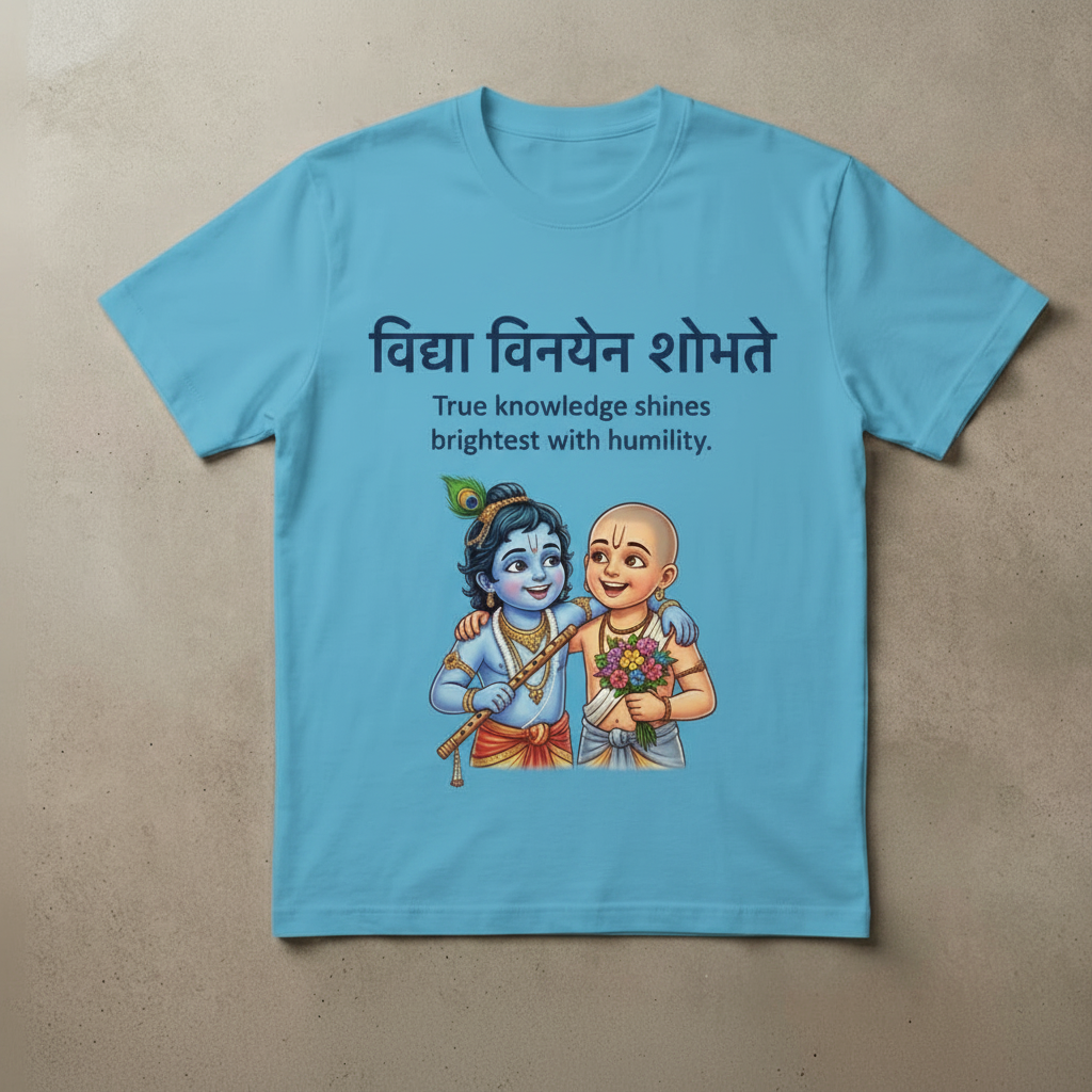 Be humble_ Krishna Janmashtami special tshirts for kids