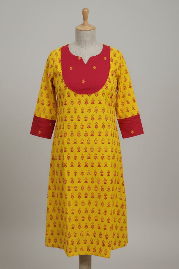 Block printed kurti
