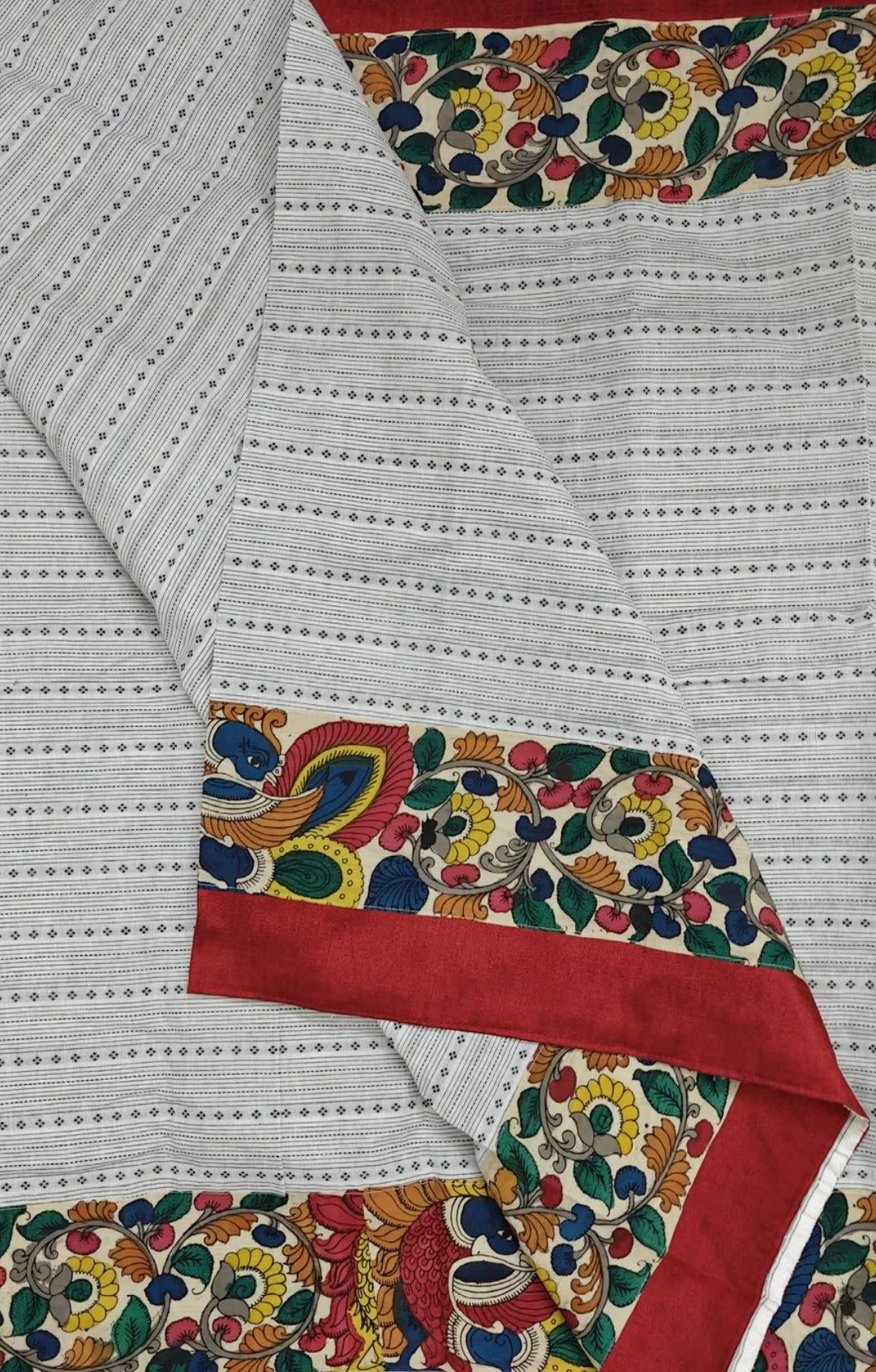 Swetha | Hand painted Kalamkari saree