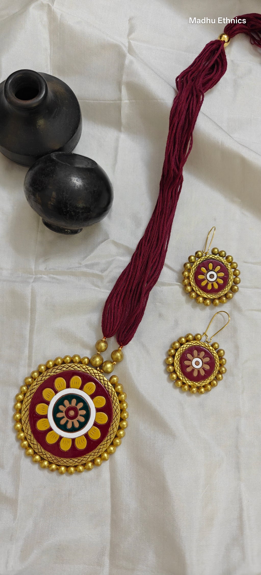 Surya Terracotta jewellery set