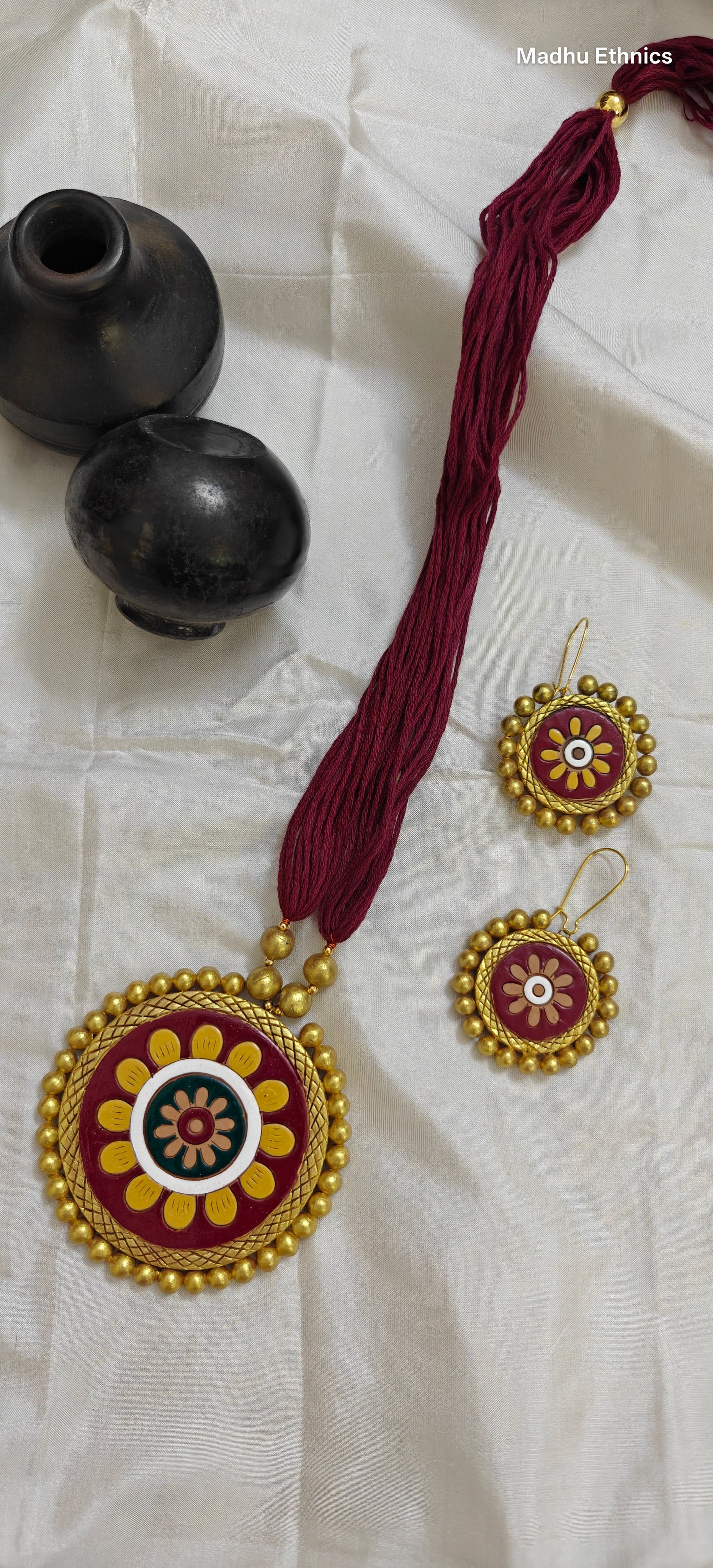 Surya Terracotta jewellery set