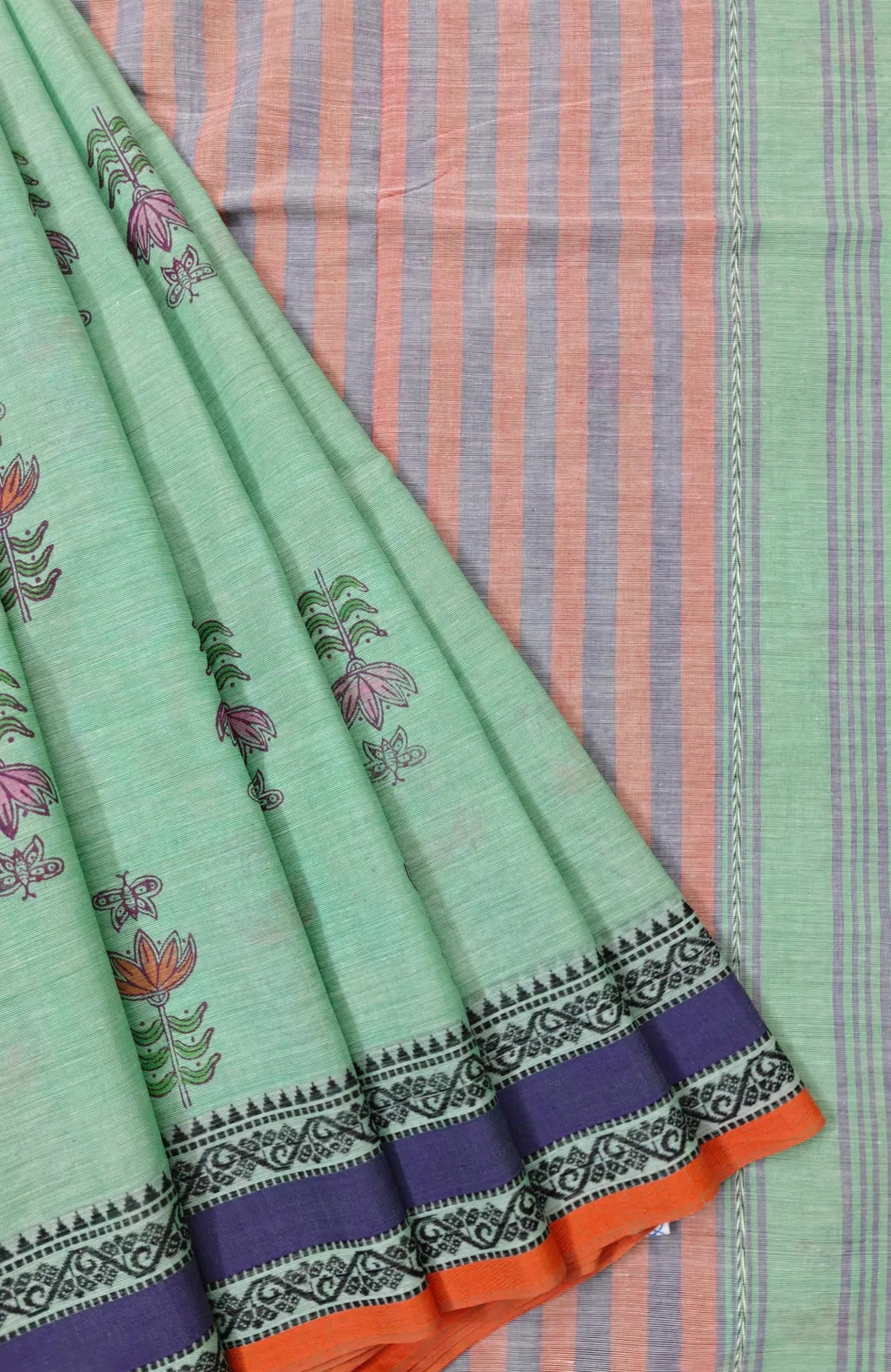 Chitra: Hand painted handloom cotton saree