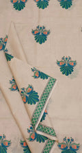 Madhubani prints on cotton saree