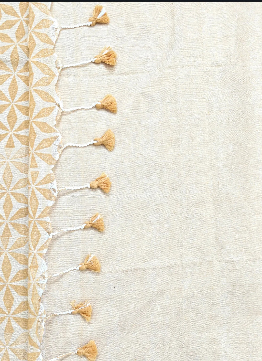Block printed bengal cotton saree