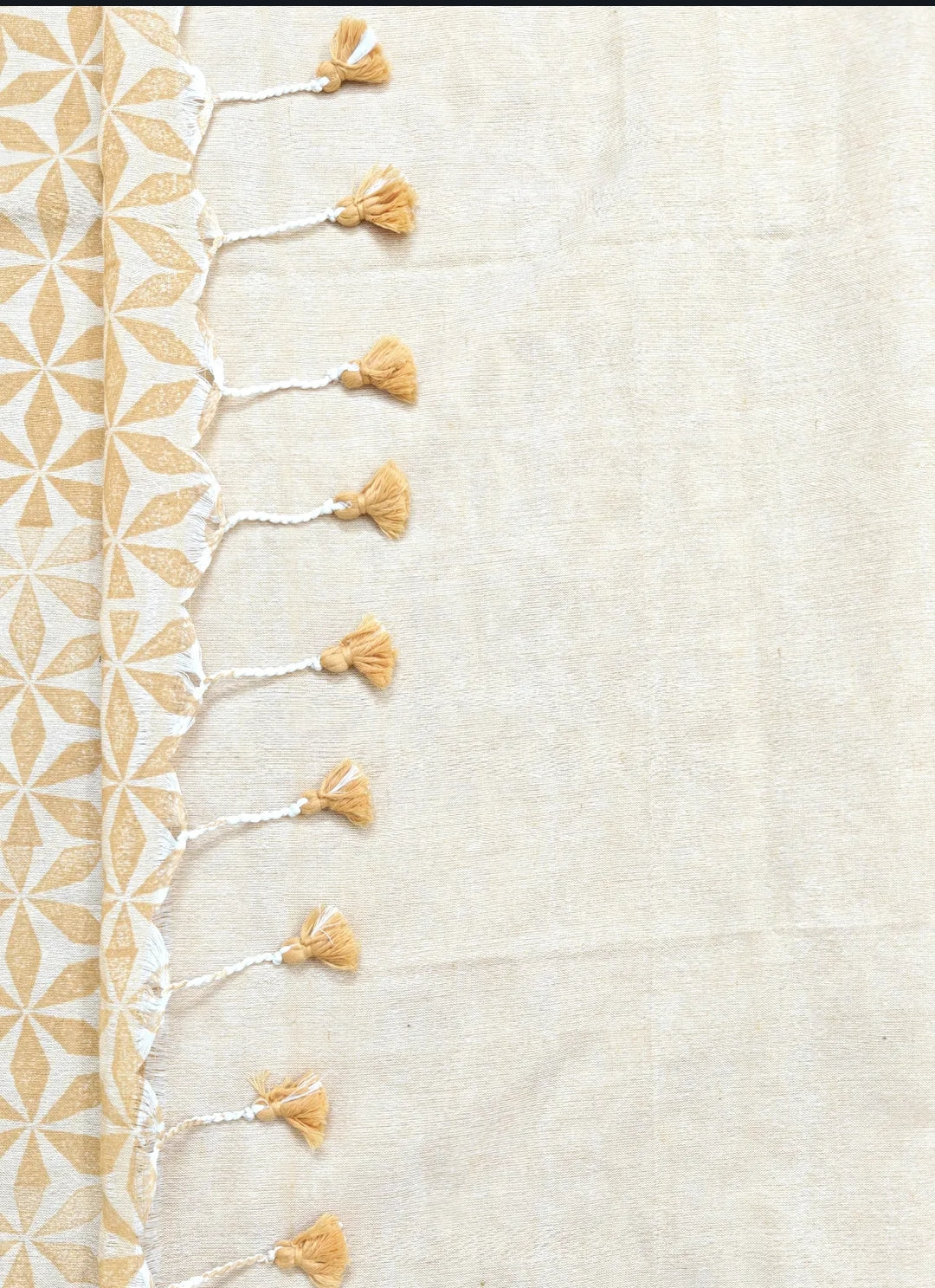 Block printed bengal cotton saree