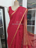 Pure linen saree with blouse