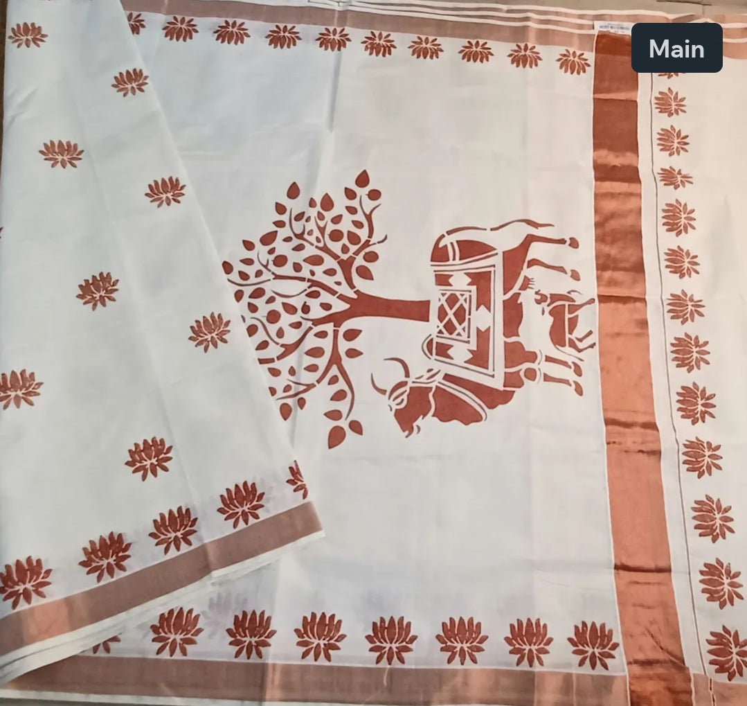 Kamadhenu: Kerala cotton saree