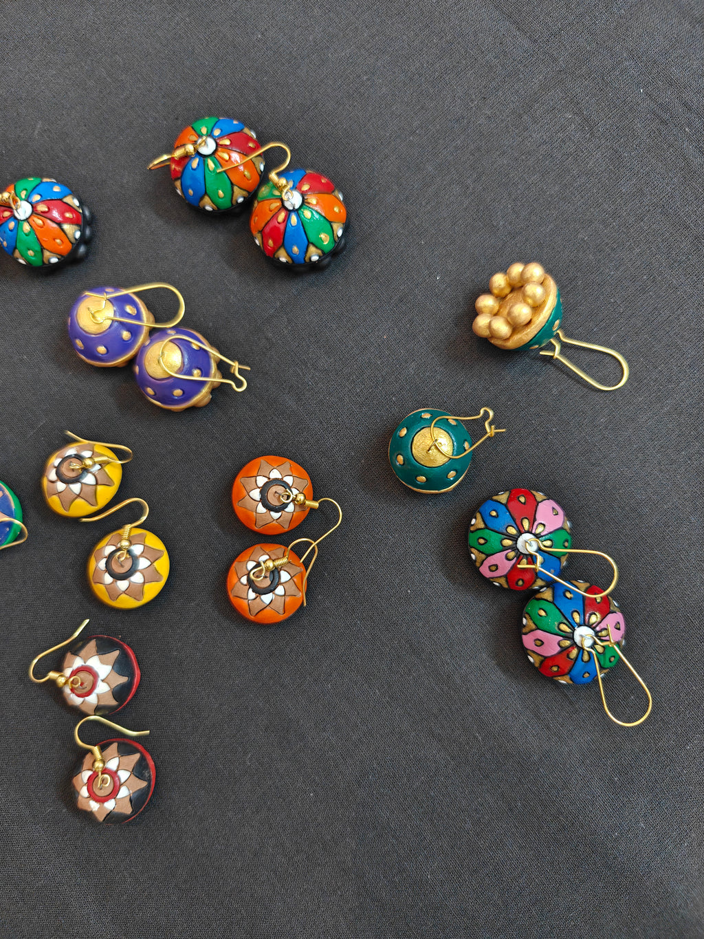 Terracotta jhumkis(pack of 10)