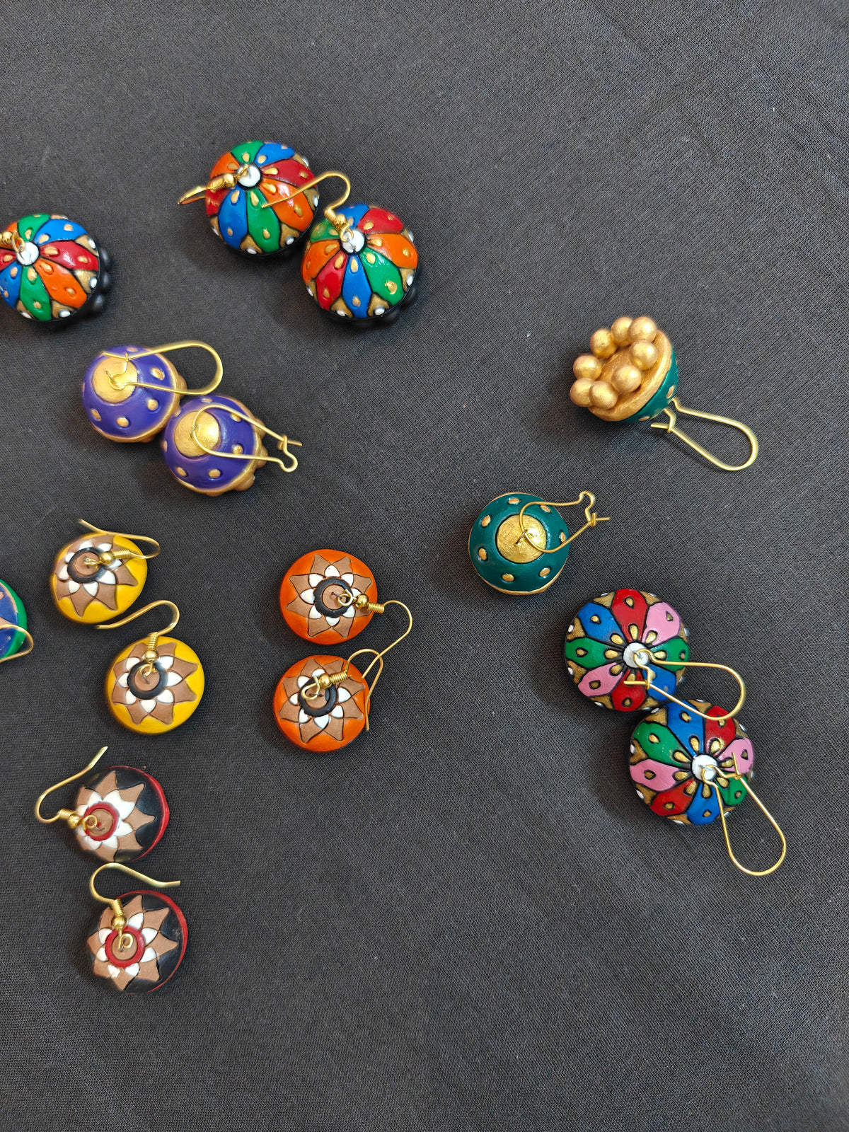 Terracotta jhumkis(pack of 10)