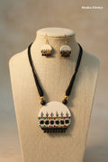 Balarka white Terracotta jewellery set