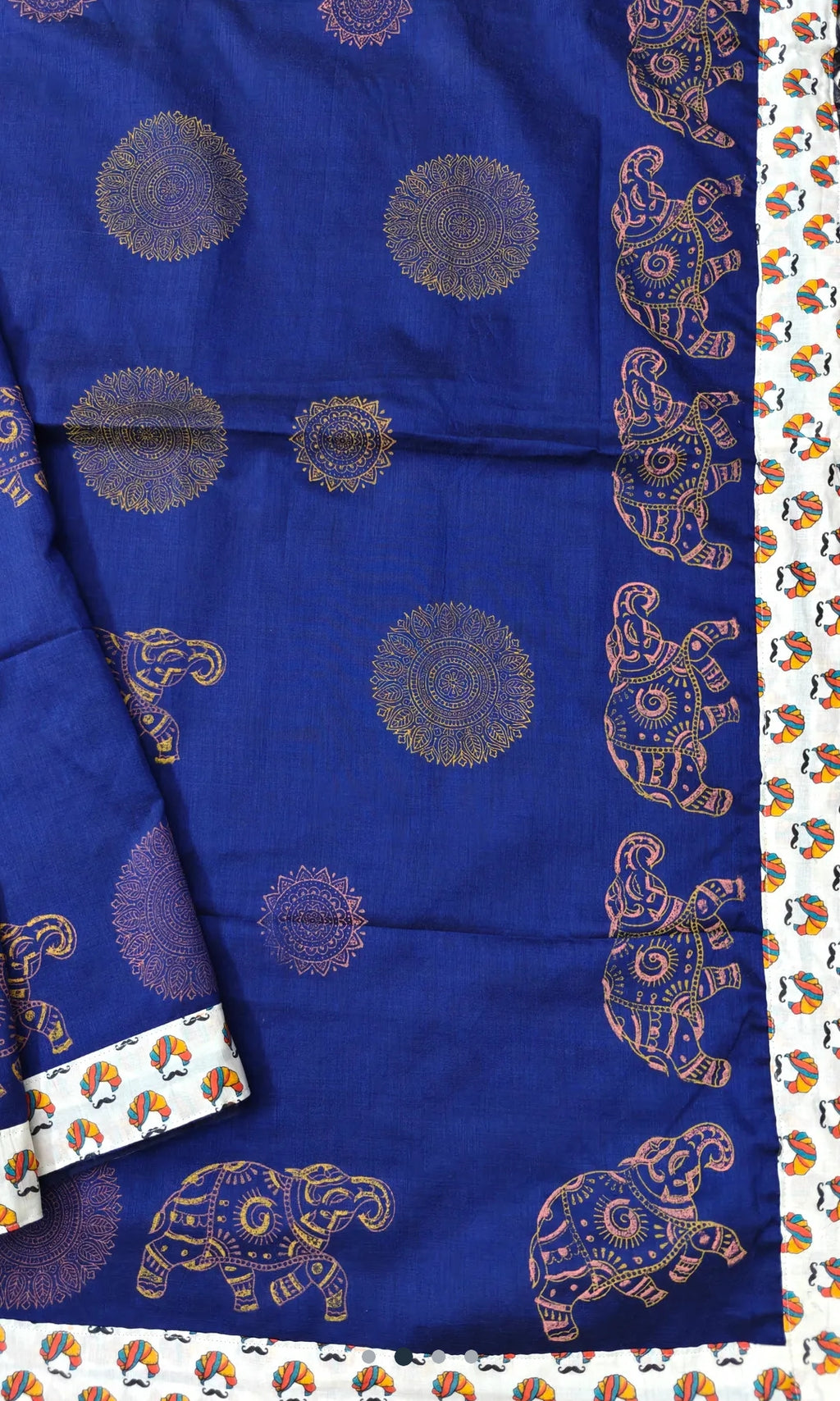 Khadi cotton Dual blouse saree