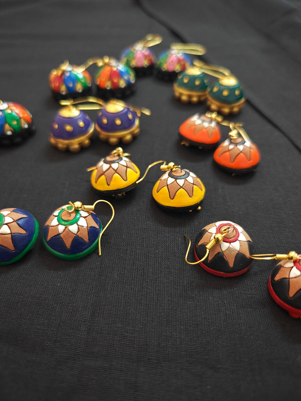 Terracotta jhumkis(pack of 10)